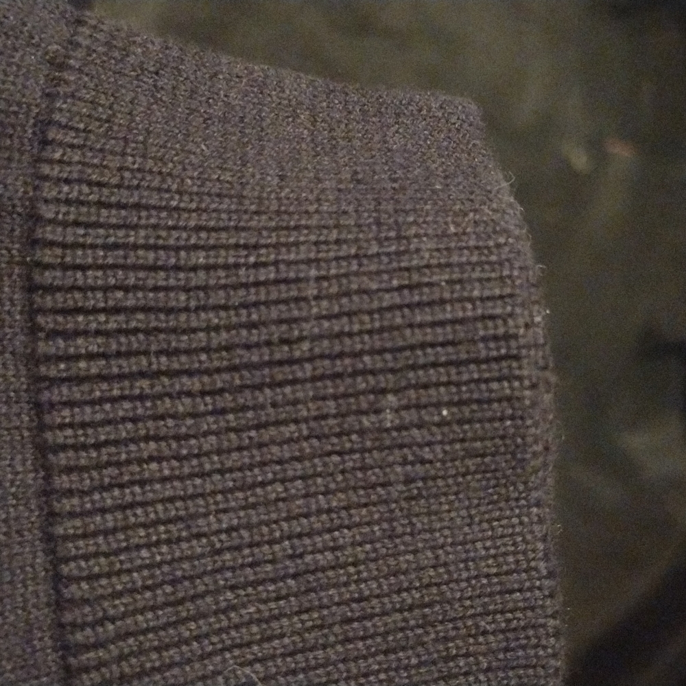 Claiborne 100% cotton black grey white argyle print v neck sweater - Picture 5 of 7